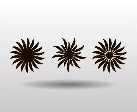 Vector ornament, abstract sun, flower. Tattoo. Stock Illustration