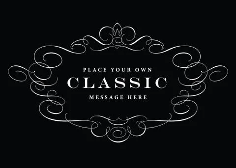 Vector ornament frame with text Иллюстрация