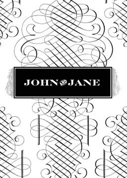 Vector ornament pattern for a wedding invitation Иллюстрация