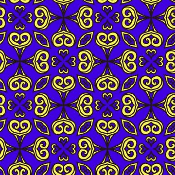 Vector ornament seamless pattern wallpaper Stock Illustration