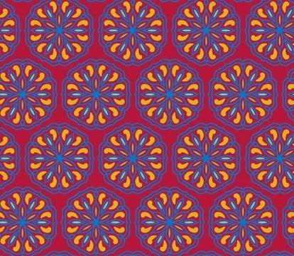 Vector ornament seamless pattern wallpaper Stock Illustration