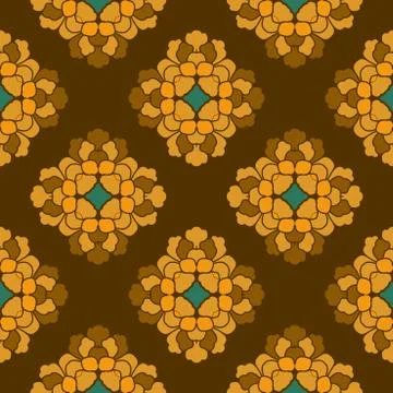 Vector ornament seamless pattern wallpaper Stock Illustration