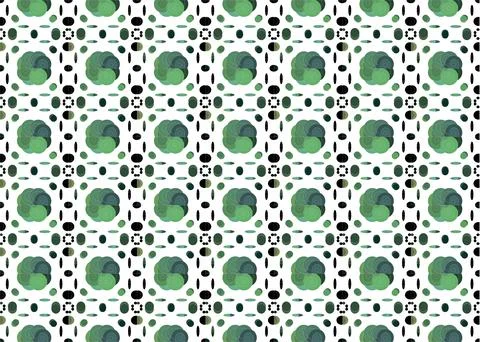 Vector ornament with stylized cabbage on a white background Stock Illustration
