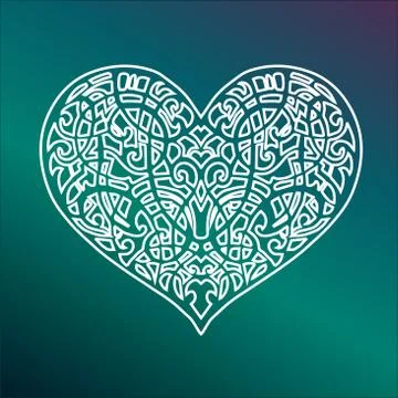 Vector ornament Valentine's heart Stock Illustration