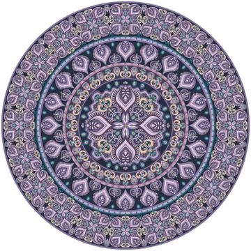 Vector ornament vintage ethnic round illustration Stock Illustration