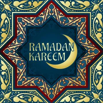 Vector Ornamental arabic golden elements pattern. Bokeh lights festive Stock Illustration