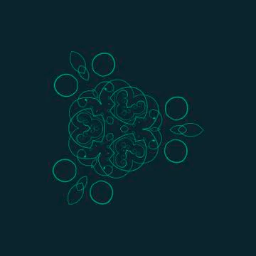 Vector ornamental background with pattern style Stock Illustration