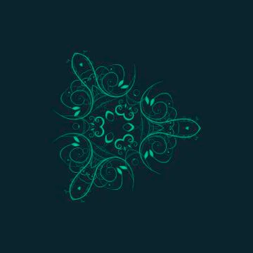 Vector ornamental background with pattern style Stock Illustration