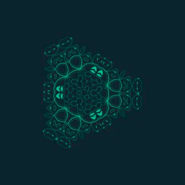 Vector ornamental background with pattern style Stock Illustration