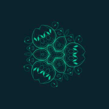 Vector ornamental background with pattern style Stock Illustration