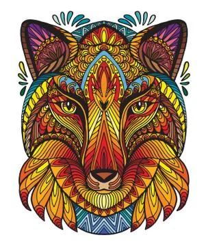 Vector ornamental fox イラスト素材