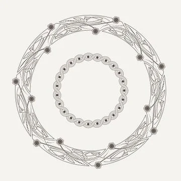 Vector ornamental frame in the Celtic style Stock Illustration