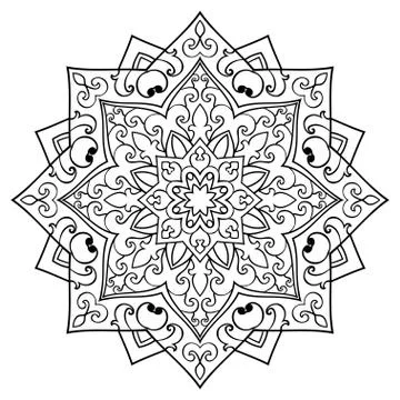 Vector ornamental mandala. Stock Illustration