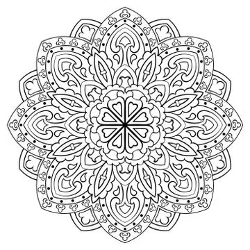 Vector ornamental mandala. Illustrazione stock