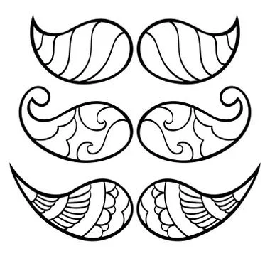 Vector ornamental mustache. Stock Illustration