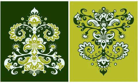 Vector ornamental nature design elements Stock Illustration
