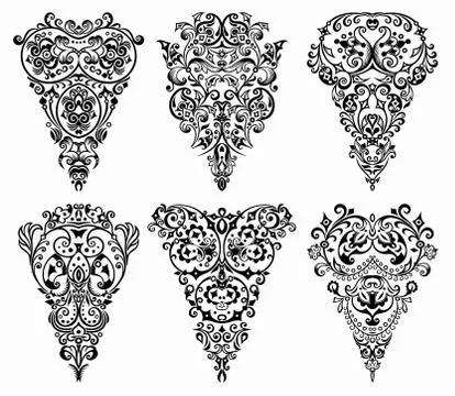 Vector ornamental nature vintage design elements Illustrazione stock