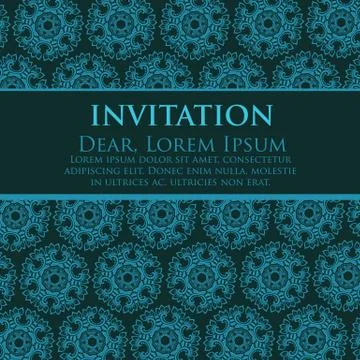 Vector ornamental round lace with damask and arabesque elements. Mehndi style Stock Illustration