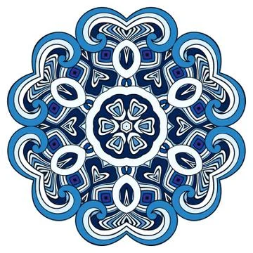 Vector ornamental snowflake illustration 库存插图