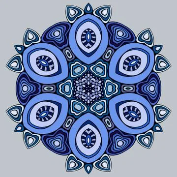 Vector ornamental snowflake illustration Stock Illustration