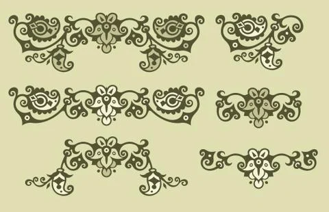 Vector ornamental vintage design elements Illustrazione stock