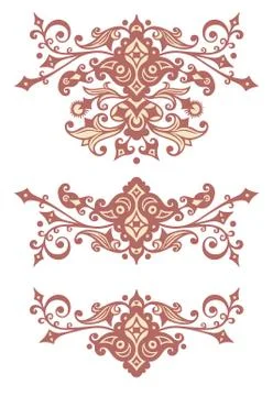 Vector ornamental vintage design elements Stock Illustration