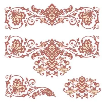 Vector ornamental vintage design elements Illustrazione stock