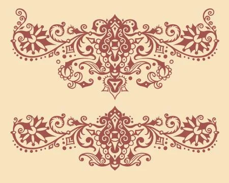 Vector ornamental vintage design elements Stock Illustration