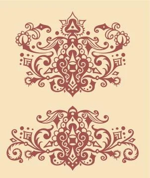 Vector ornamental vintage design elements Stock Illustration