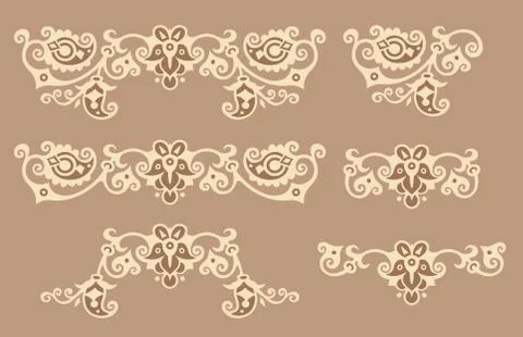 Vector ornamental vintage design elements Illustrazione stock