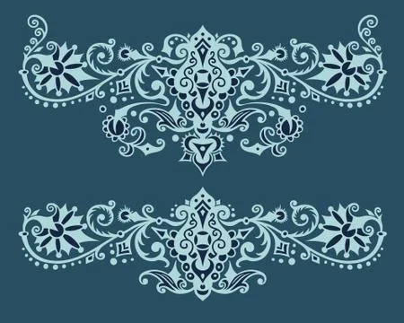 Vector ornamental vintage design elements Stock Illustration
