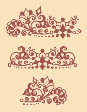Vector ornamental vintage design elements Stock Illustration