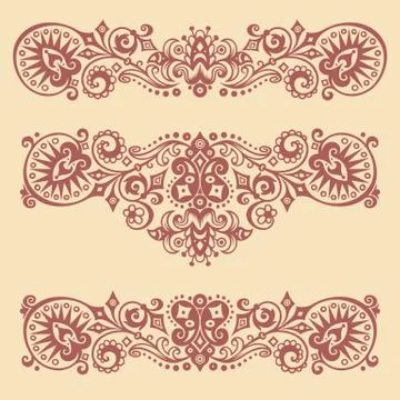 Vector ornamental vintage design elements Stock Illustration