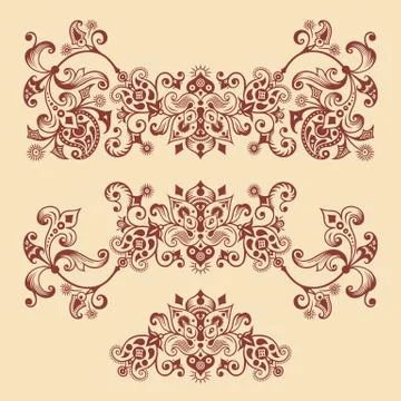 Vector ornamental vintage design elements Illustrazione stock