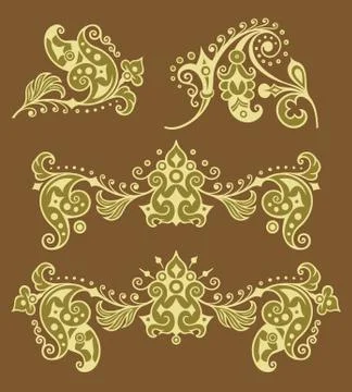 Vector ornamental vintage design elements Illustrazione stock