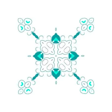 Vector ornamental white background with oriental pattern style Stock Illustration