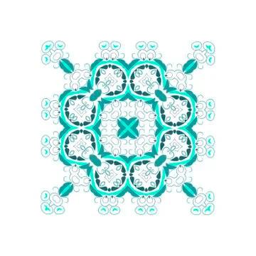 Vector ornamental white background with oriental pattern style Stock Illustration