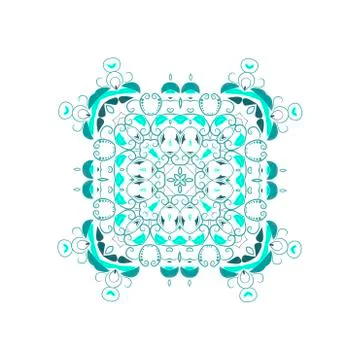 Vector ornamental white background with oriental pattern style Stock Illustration
