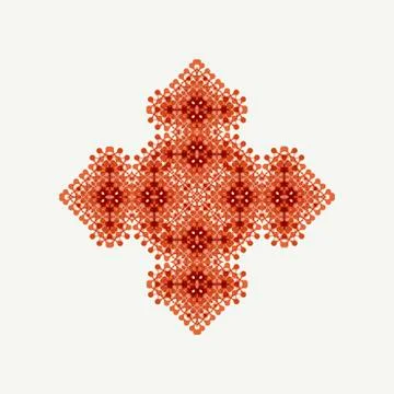 Vector ornamental white background with oriental pattern style Stock Illustration