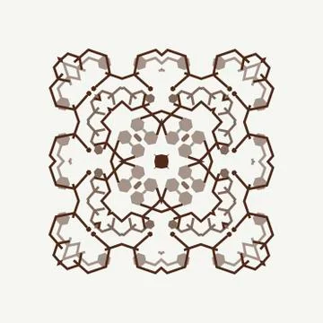 Vector ornamental white background with oriental pattern style Stock Illustration