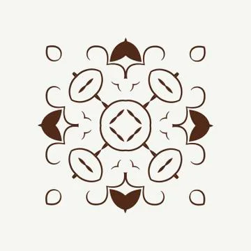 Vector ornamental white background with oriental pattern style Stock Illustration