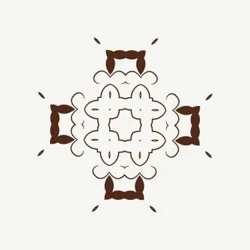 Vector ornamental white background with oriental pattern style Stock Illustration
