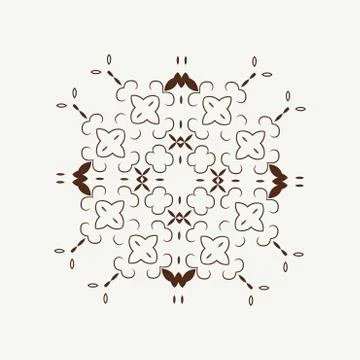 Vector ornamental white background with oriental pattern style Stock Illustration