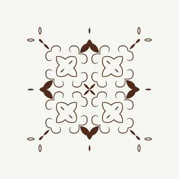 Vector ornamental white background with oriental pattern style Stock Illustration