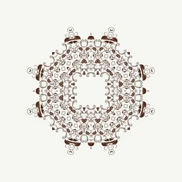 Vector ornamental white background with oriental pattern style Stock Illustration