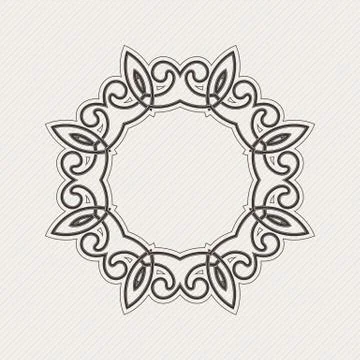 Vector ornate border. Gothic lace tattoo. Celtic weave with sharp corners. Illustrazione stock