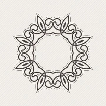 Vector ornate border. Gothic lace tattoo. Celtic weave with sharp corners. Illustrazione stock