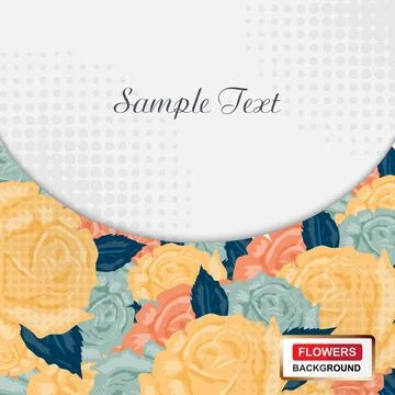 Vector ornate flowers background. Easy to edit. Perfect for invitations or... Foto stock