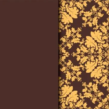 Vector ornate frame for invitation or announcement. Stock Illustration