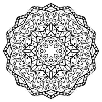 Vector, ornate mandala. Stock Illustration